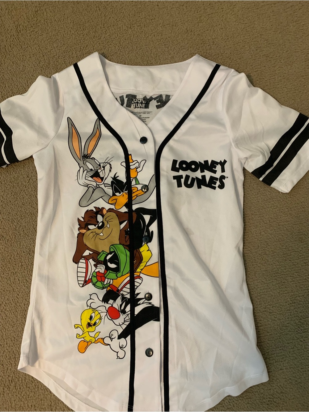 Warner Bros. White Women’s Baseball Jersey Tee